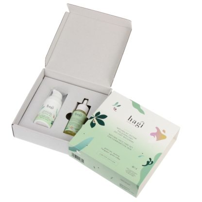 Natural face care set for combination skin